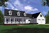 Example country house plan by COOLHousePlans